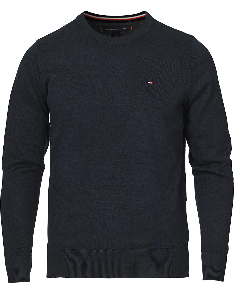 Homme | Pulls Et Tricots | Tommy Hilfiger | Cotton/Silk Crew Neck Pullover Sky Captain