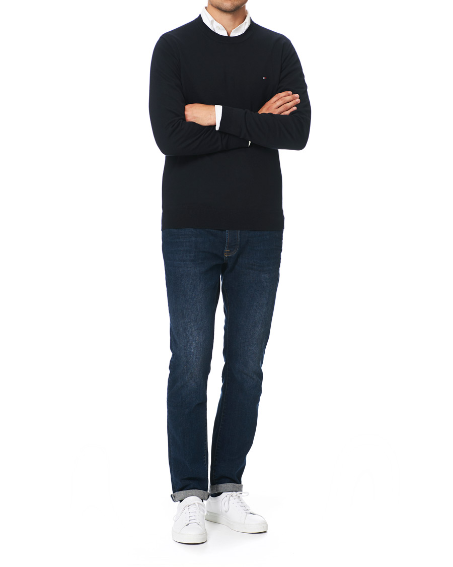 Homme | Pulls Et Tricots | Tommy Hilfiger | Cotton/Silk Crew Neck Pullover Sky Captain