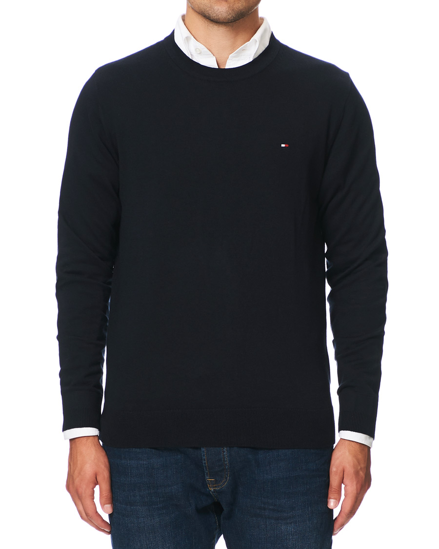 Homme | Pulls Et Tricots | Tommy Hilfiger | Cotton/Silk Crew Neck Pullover Sky Captain