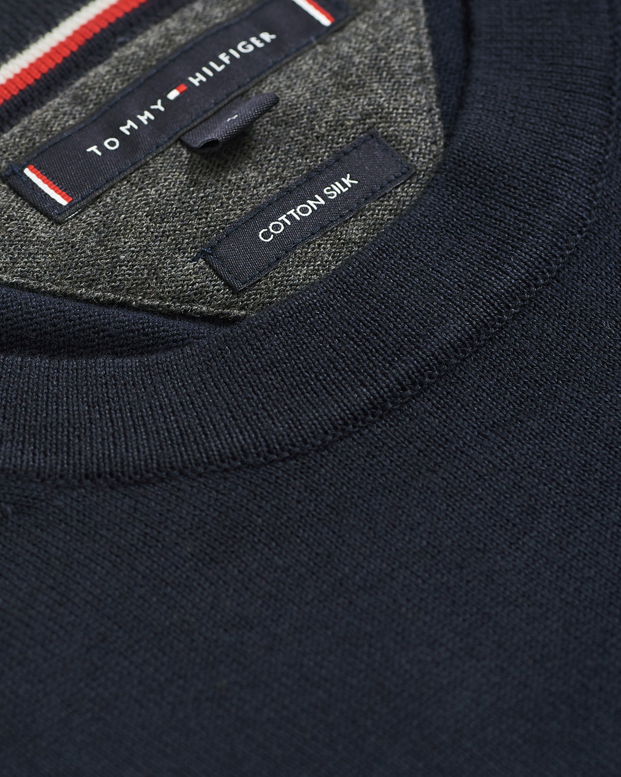 Homme | Pulls Et Tricots | Tommy Hilfiger | Cotton/Silk Crew Neck Pullover Sky Captain