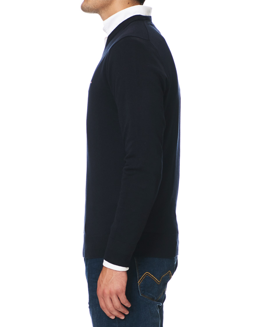 Homme | Pulls Et Tricots | Tommy Hilfiger | Cotton/Silk V-Neck Pullover Sky Captain
