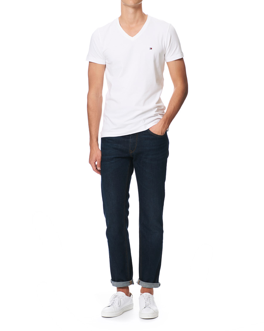 Homme | T-shirts | Tommy Hilfiger | Slim Fit Stretch V-Neck Tee Bright White