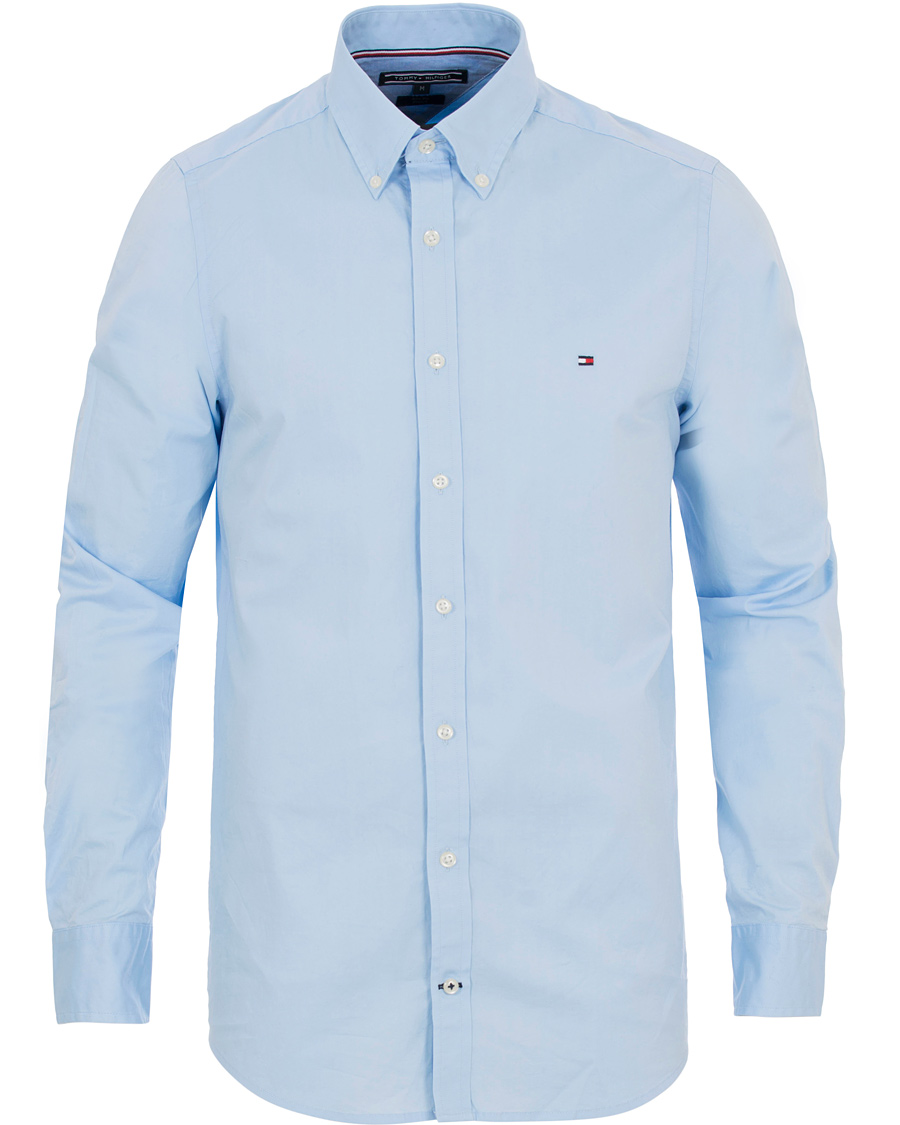 Homme | Chemises | Tommy Hilfiger | Slim Fit Stretch Poplin Shirt Light Blue