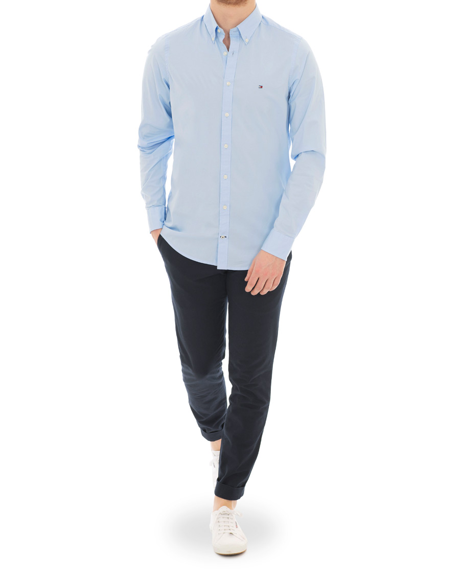 Homme | Chemises | Tommy Hilfiger | Slim Fit Stretch Poplin Shirt Light Blue