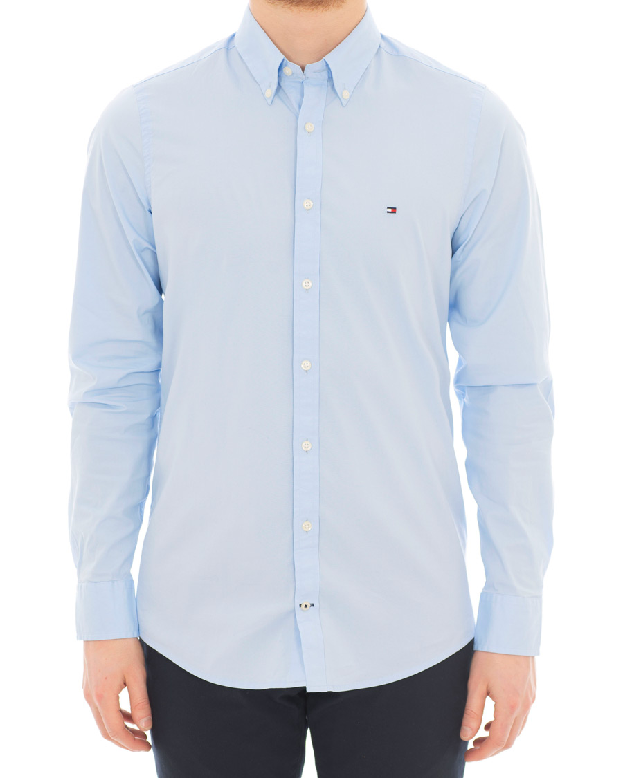 Homme | Chemises | Tommy Hilfiger | Slim Fit Stretch Poplin Shirt Light Blue