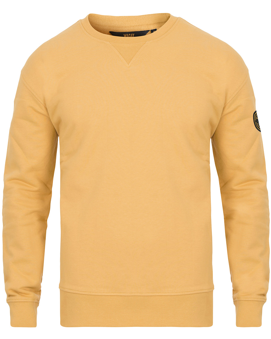 Heren | Truien | WACAY | Badge Sweatshirts Faded Yellow