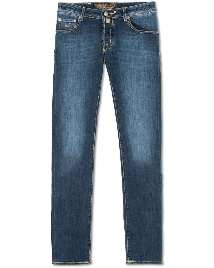 Homme | Jeans | Jacob Cohën | 622 Slim Jeans Mid Blue