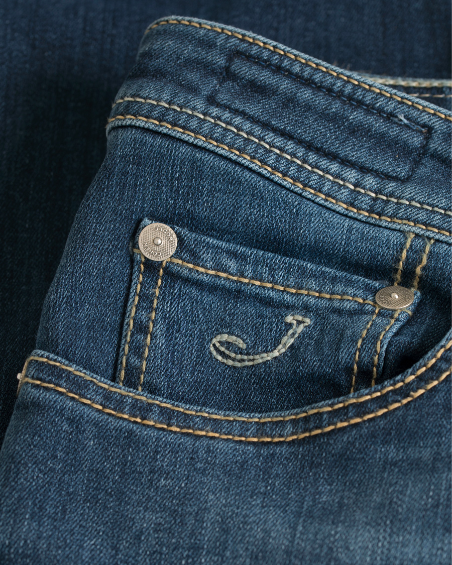 Homme | Jeans | Jacob Cohën | 622 Slim Jeans Mid Blue