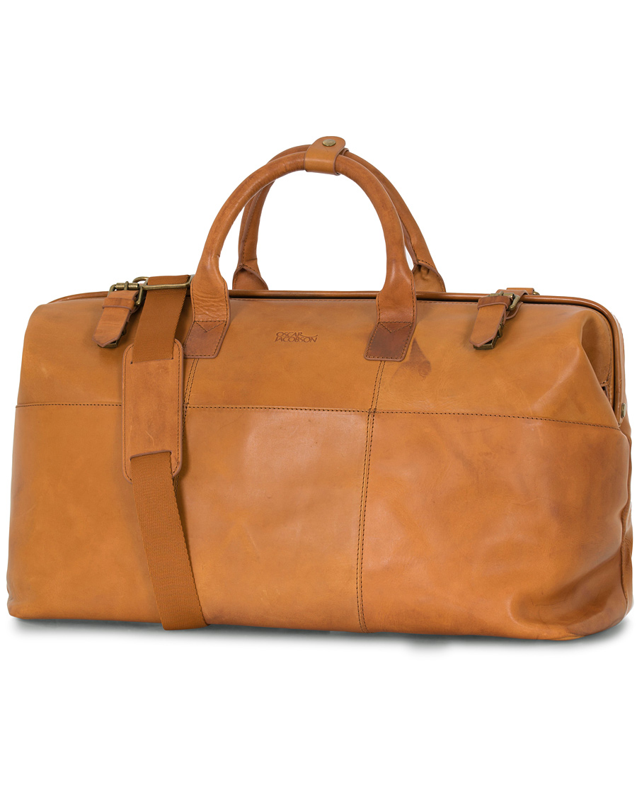 Homme | Oscar Jacobson Leather Weekendbag Tan | Oscar Jacobson | Leather Weekendbag Tan
