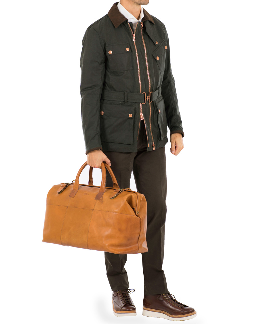 Homme | Oscar Jacobson Leather Weekendbag Tan | Oscar Jacobson | Leather Weekendbag Tan