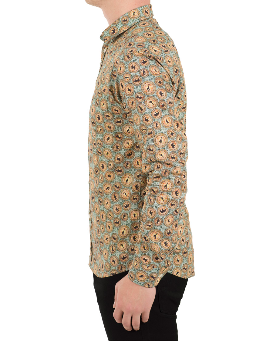 Homme | Chemises | Eton | Slim Fit Printed Safari Shirt Green