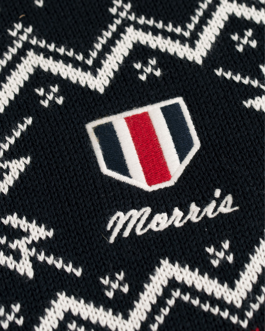 Homme | Pulls Et Tricots | Morris | Noel Snow Flake Crew Neck Navy