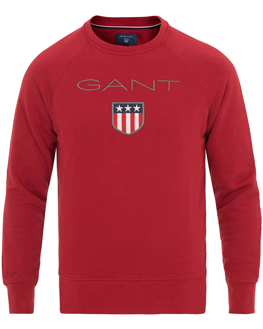 Homme | Pulls Et Tricots | GANT | Shield Crew Neck Sweat Dark Red
