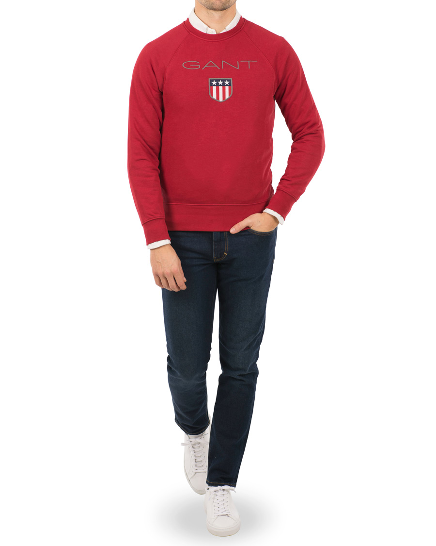 Homme | Pulls Et Tricots | GANT | Shield Crew Neck Sweat Dark Red