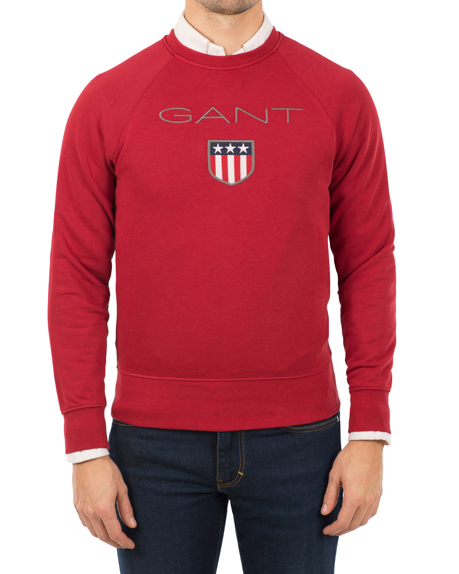 Homme | Pulls Et Tricots | GANT | Shield Crew Neck Sweat Dark Red