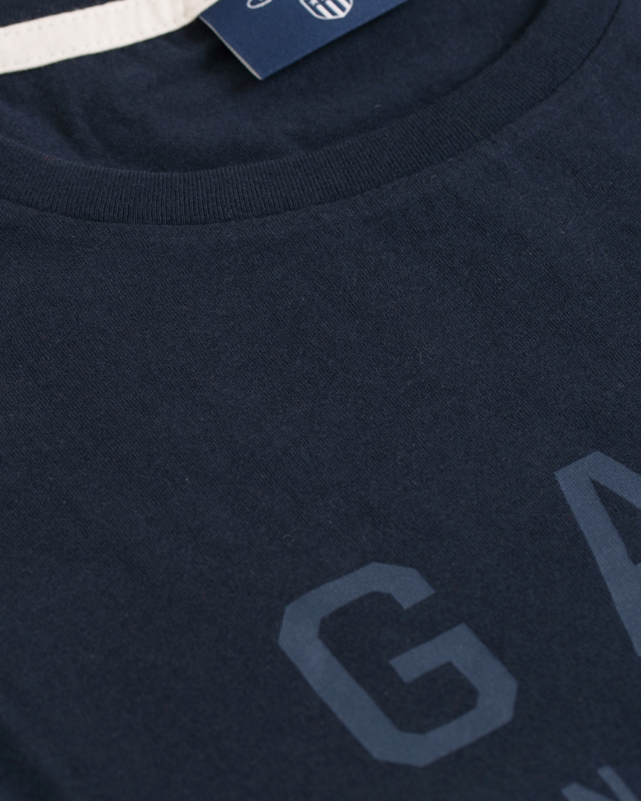 Homme | T-shirts | GANT | New Haven Crew Neck Tee Evening Blue