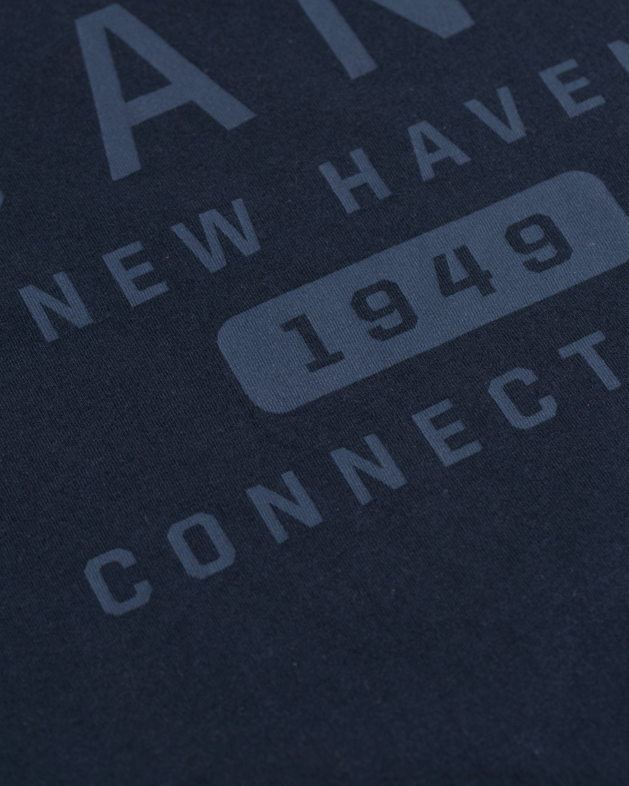 Homme | T-shirts | GANT | New Haven Crew Neck Tee Evening Blue