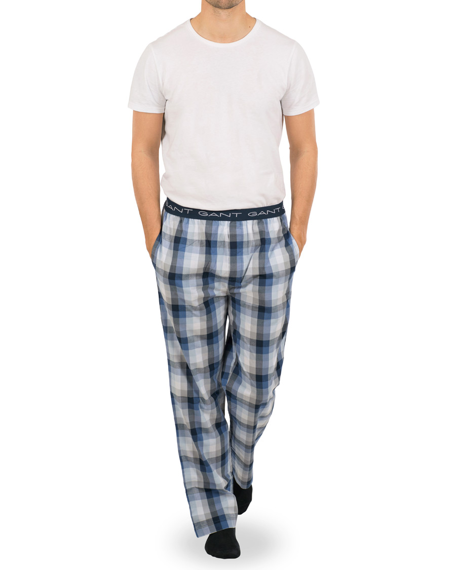 Homme | Sous-Vêtements Et Chaussettes | GANT | Block Check Pyjama Pants Blue Oean