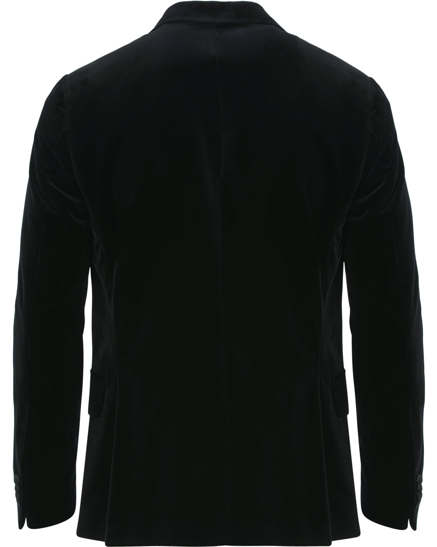 Heren | Blazers | Oscar Jacobson | Elder Velvet Peak Lapel Tuxedo Blazer Black