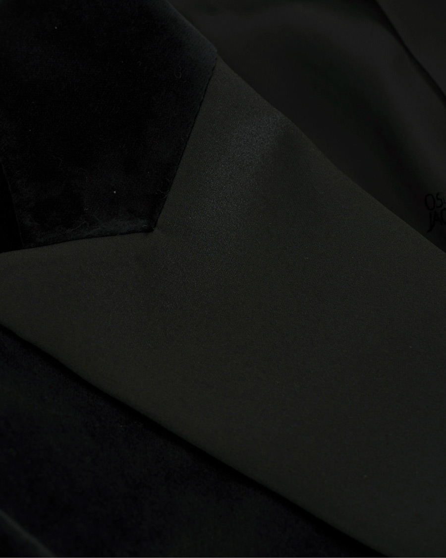 Heren | Blazers | Oscar Jacobson | Elder Velvet Peak Lapel Tuxedo Blazer Black