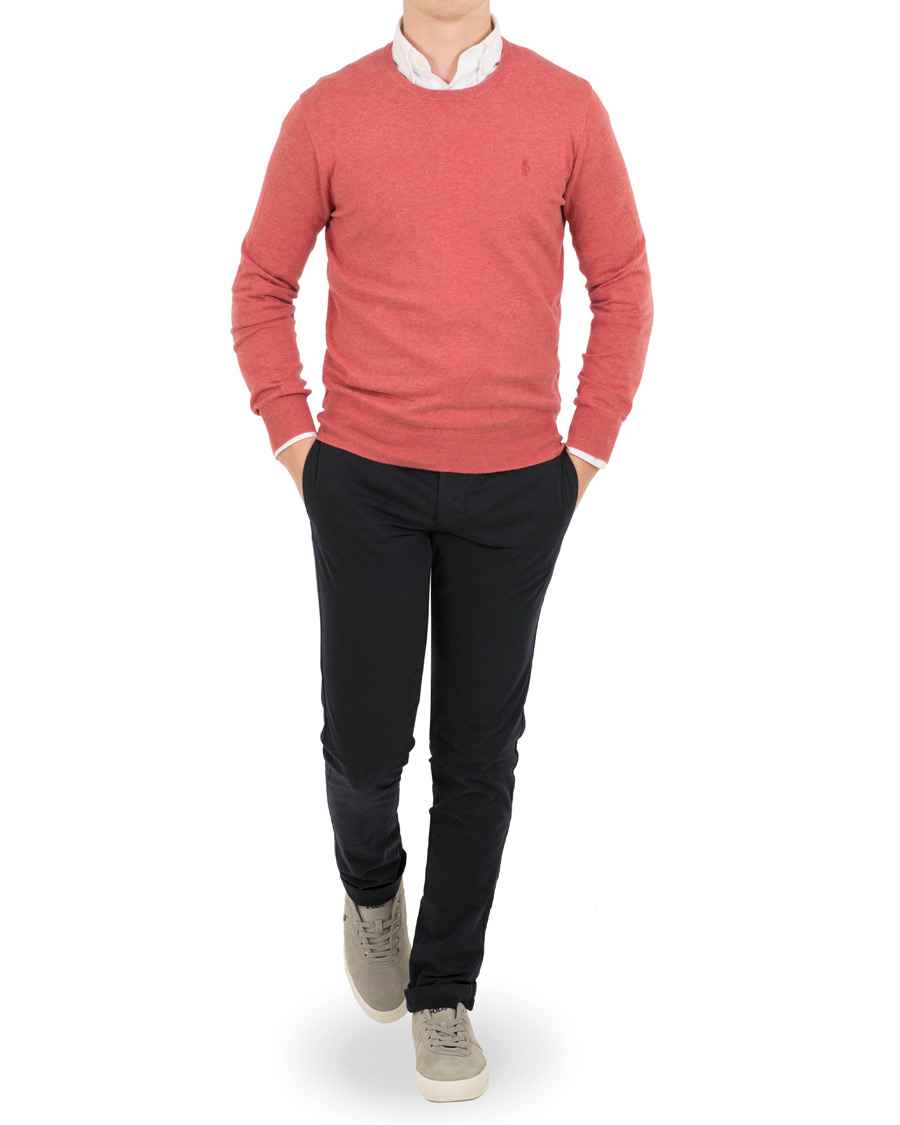 Homme | Pulls Et Tricots | Polo Ralph Lauren | Pima Cotton Crew Neck Pullover Sun Red