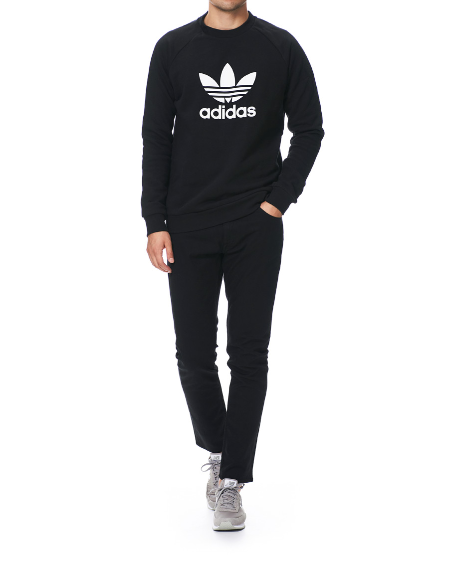 Homme | Pulls Et Tricots | adidas Originals | Trefoil Crew Neck Sweatshirt Black