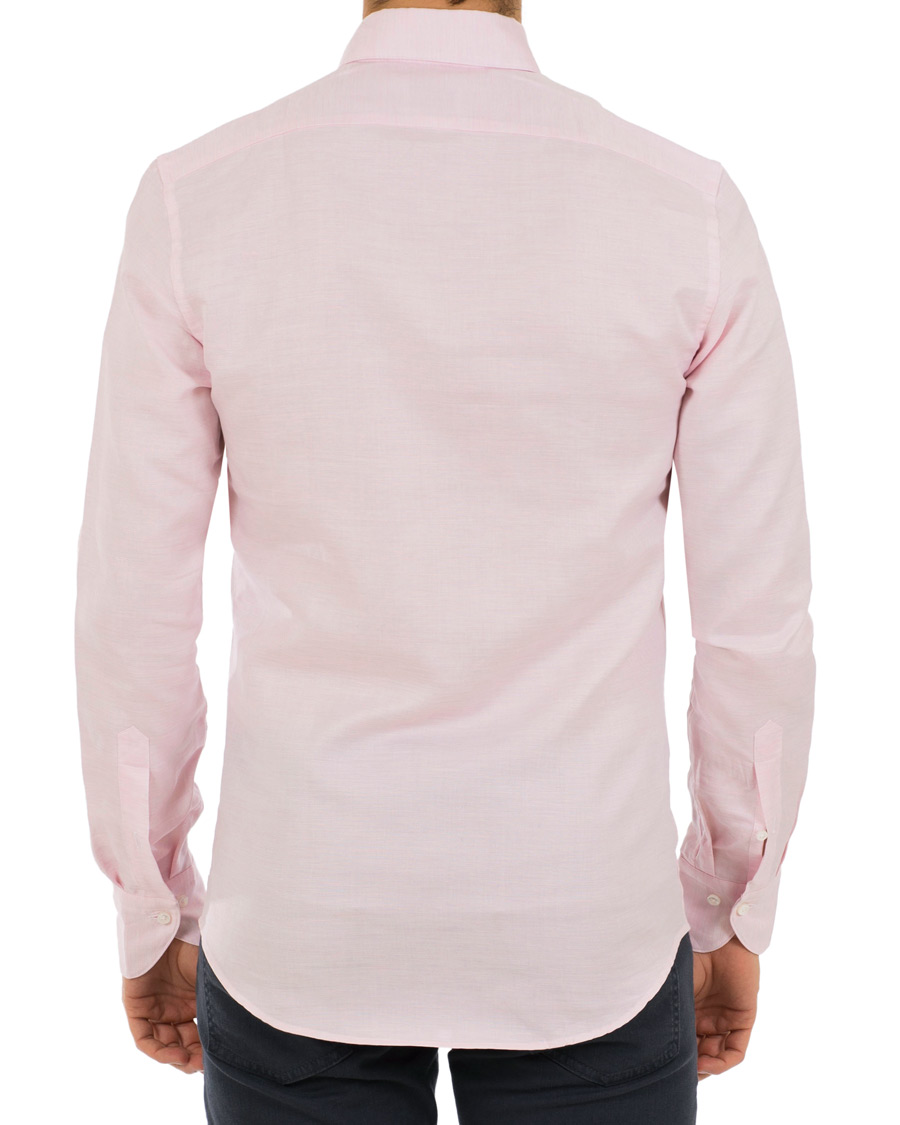 Heren | Overhemden | Stenströms | Cotton/Linen Button Down Shirt Pink