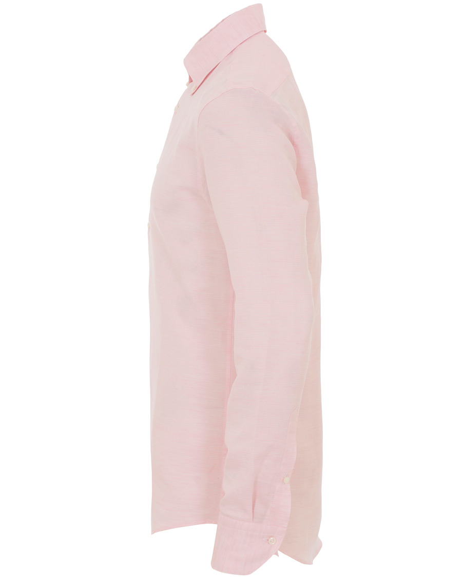 Heren | Overhemden | Stenströms | Cotton/Linen Button Down Shirt Pink