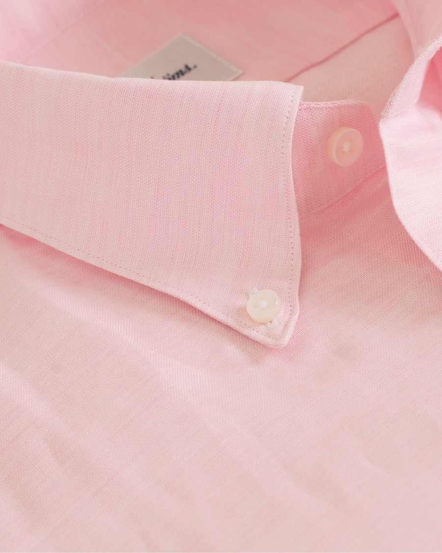 Heren | Overhemden | Stenströms | Cotton/Linen Button Down Shirt Pink