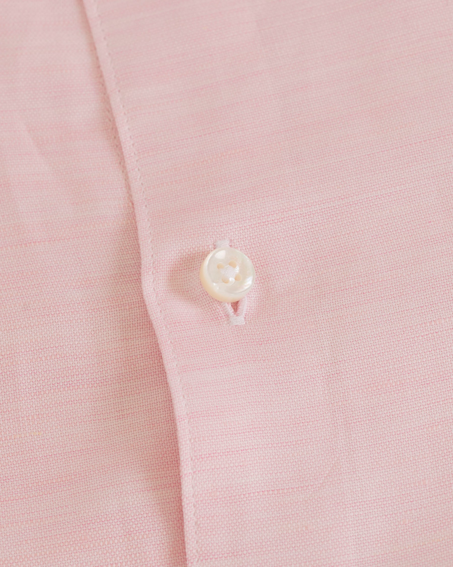 Heren | Overhemden | Stenströms | Cotton/Linen Button Down Shirt Pink