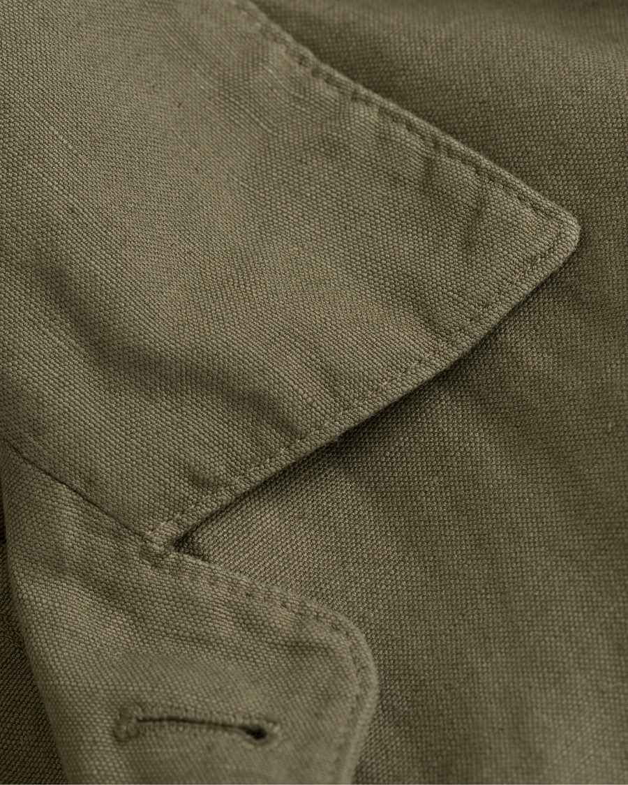 Heren | Jassen | Stenströms | Cotton/Linen Safari Jacket Green