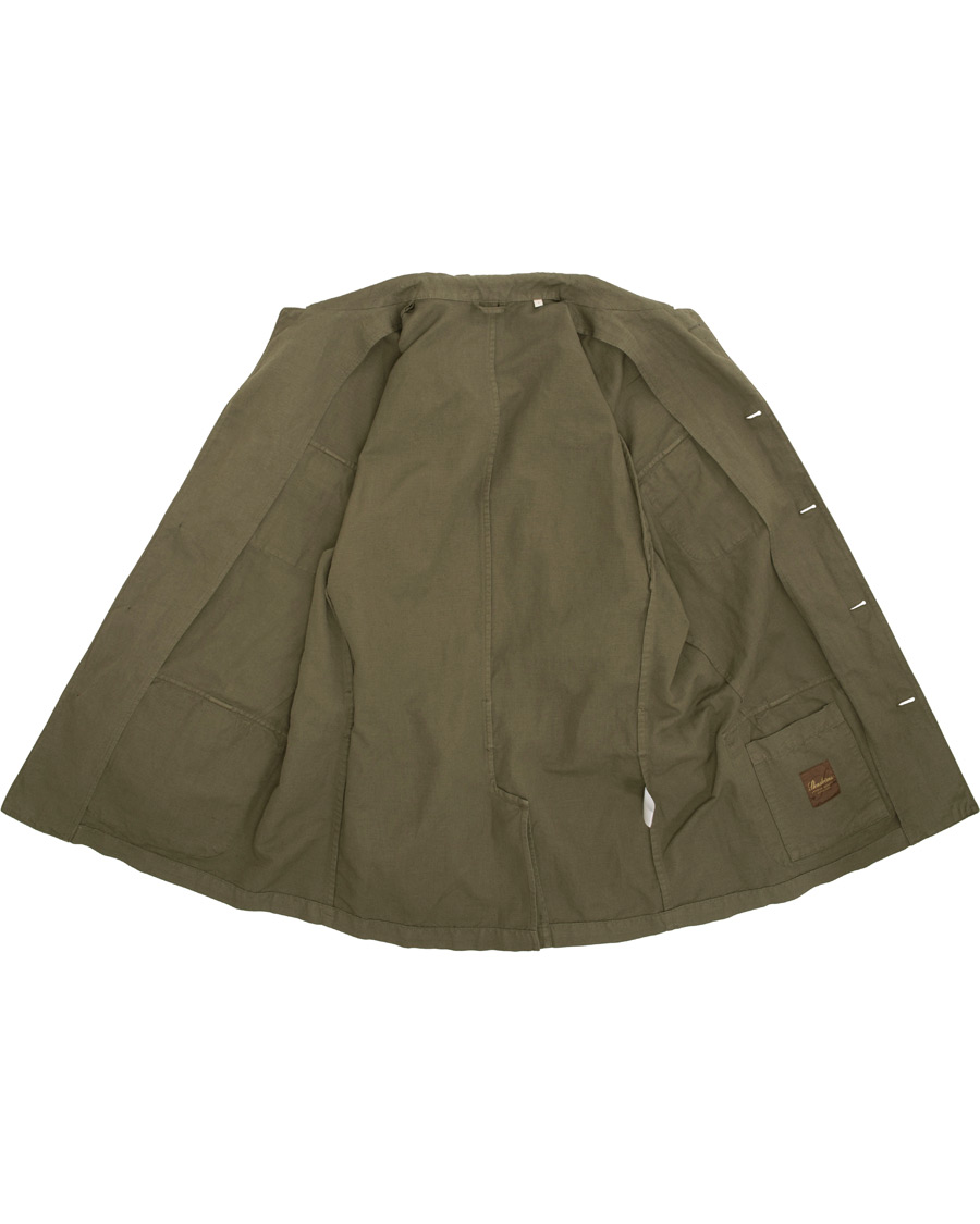 Heren | Jassen | Stenströms | Cotton/Linen Safari Jacket Green