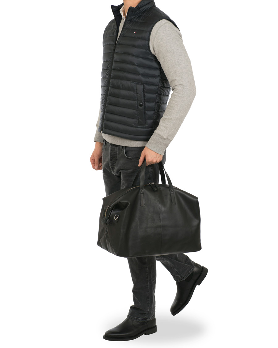 Heren | Tassen | Sandqvist | Holly Vegetable Tanned Leather Weekendbag Black
