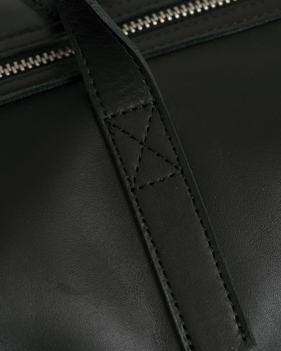Heren | Tassen | Sandqvist | Holly Vegetable Tanned Leather Weekendbag Black