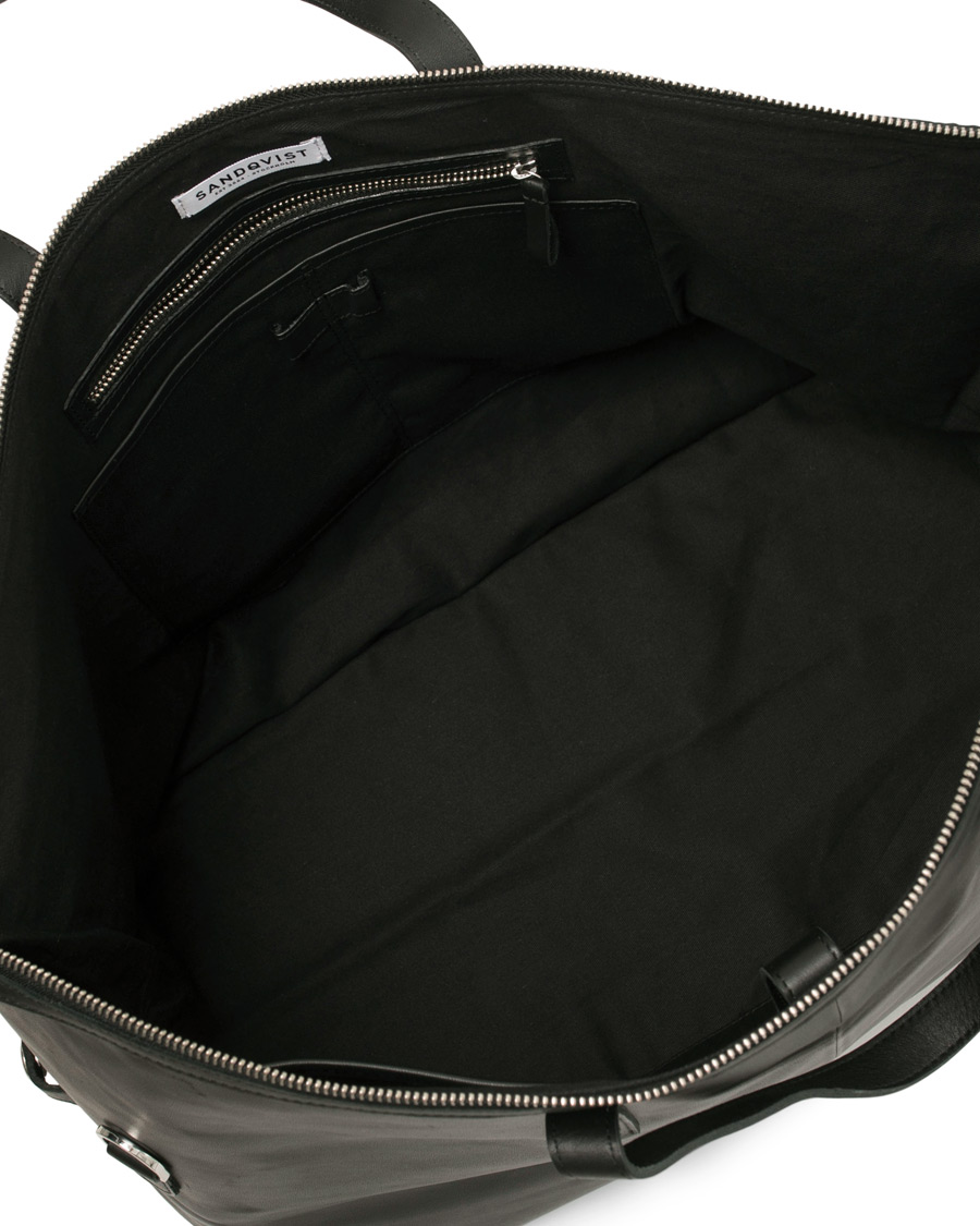 Heren | Tassen | Sandqvist | Holly Vegetable Tanned Leather Weekendbag Black