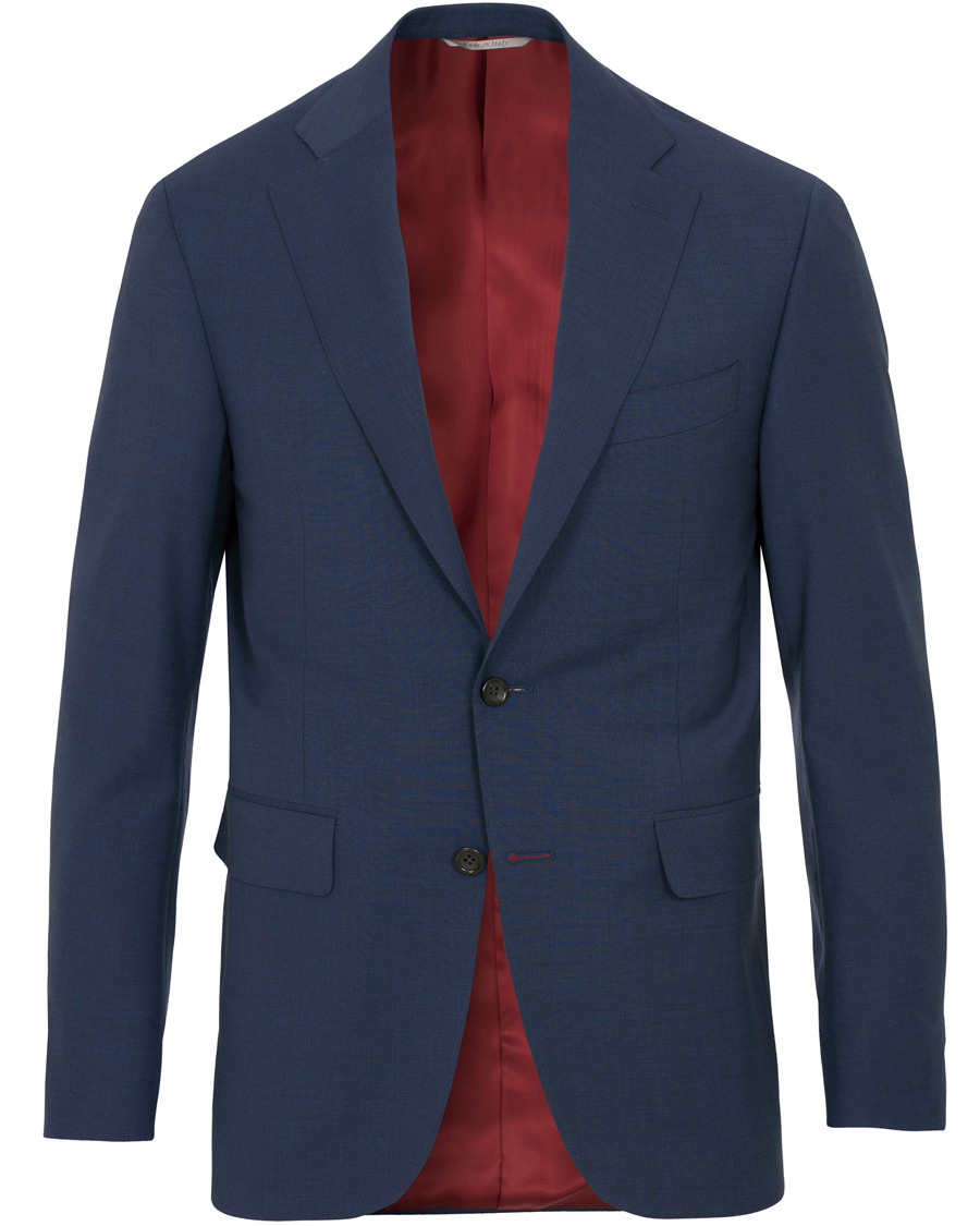 Homme | Costumes | Canali | Capri Wool Contrast Lining Suit Navy