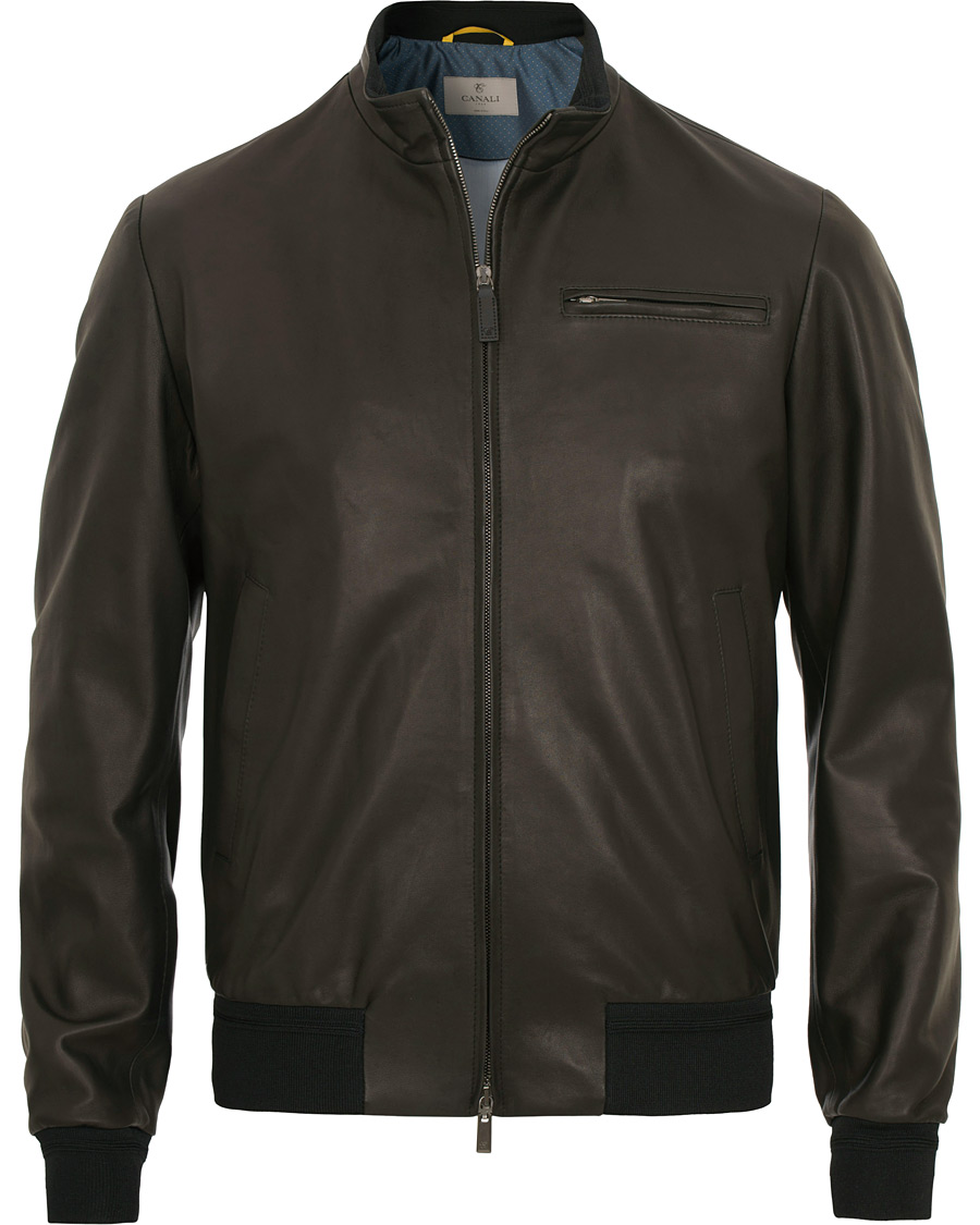 Homme | Manteaux Et Vestes | Canali | Leather Jacket Black