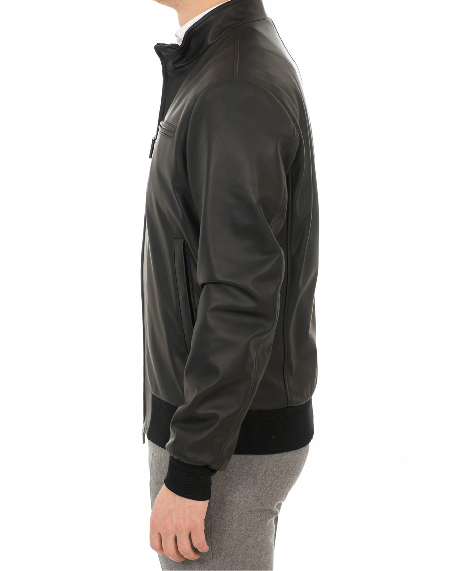 Homme | Manteaux Et Vestes | Canali | Leather Jacket Black