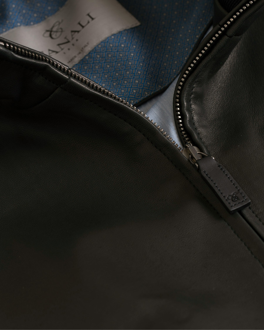 Homme | Manteaux Et Vestes | Canali | Leather Jacket Black