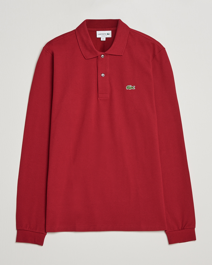 Heren | Polo's | Lacoste | Original Long Sleeve Polo Piké Bordeaux