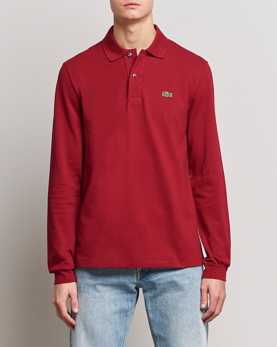 Homme | Polos | Lacoste | Long Sleeve Polo Bordeaux