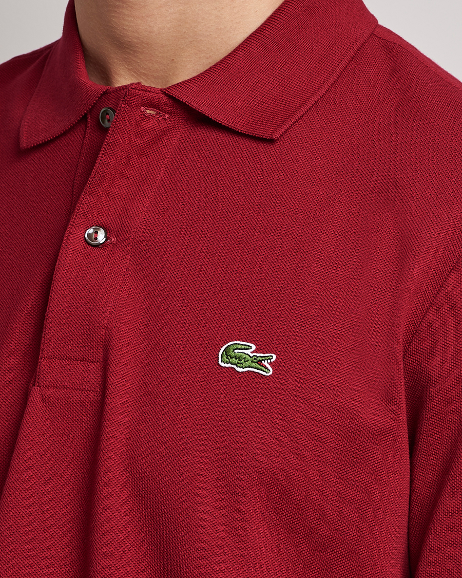 Homme | Polos | Lacoste | Long Sleeve Polo Bordeaux