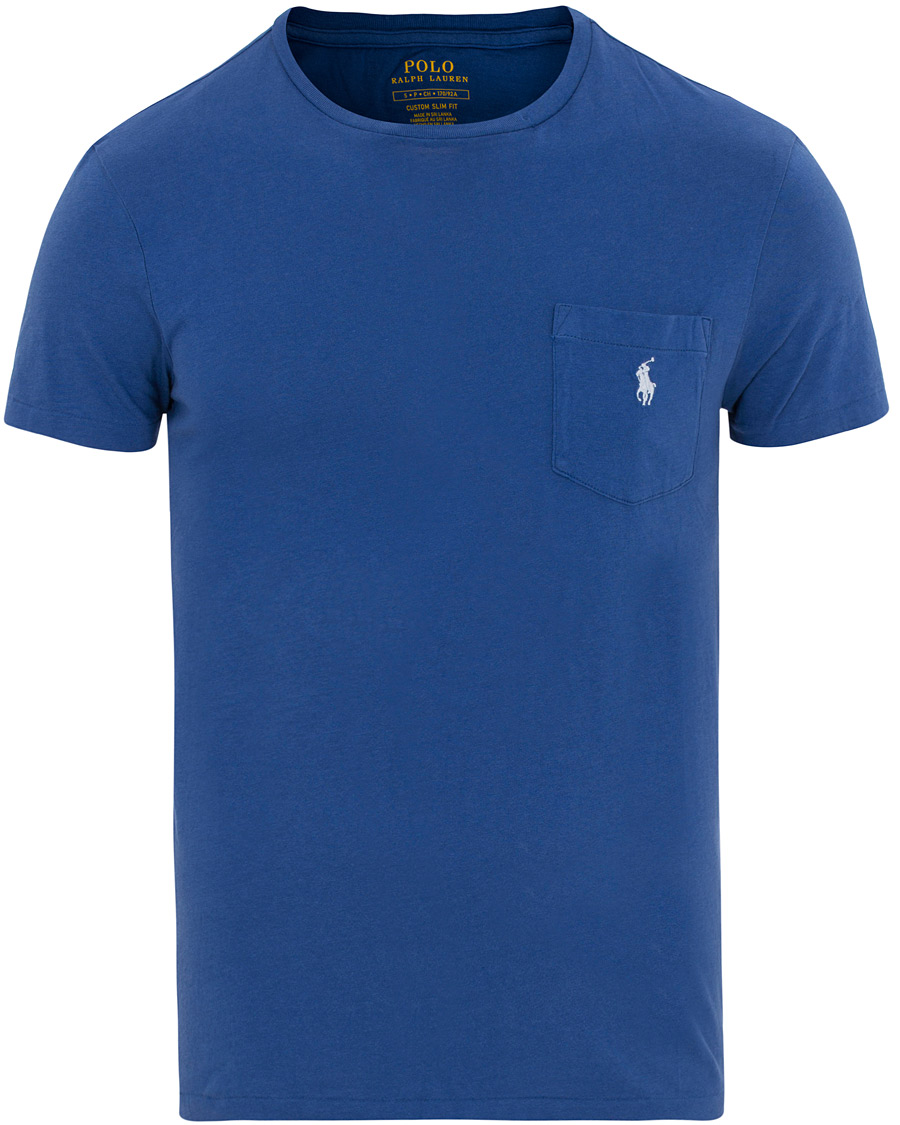 Heren | T-shirts | Polo Ralph Lauren | Custom Fit Pocket Crew Neck Tee Provincetown Blue