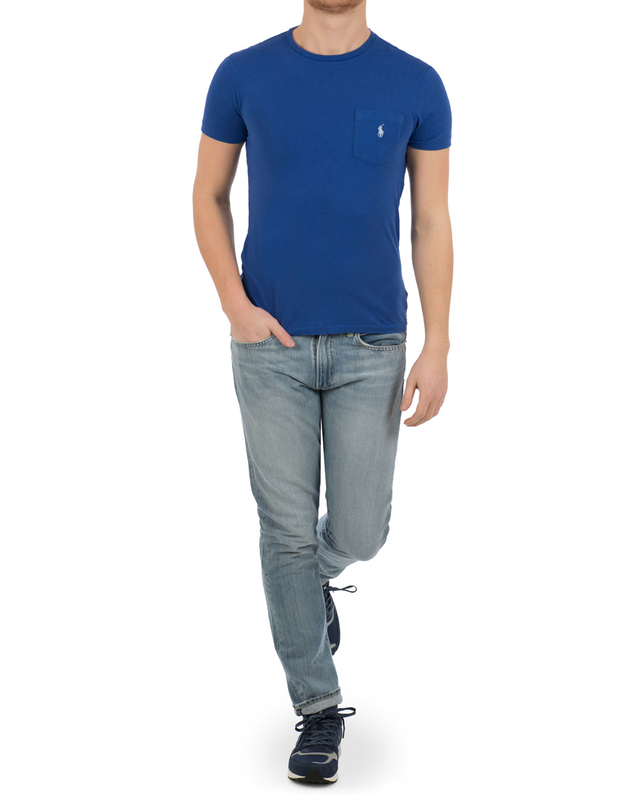 Heren | T-shirts | Polo Ralph Lauren | Custom Fit Pocket Crew Neck Tee Provincetown Blue