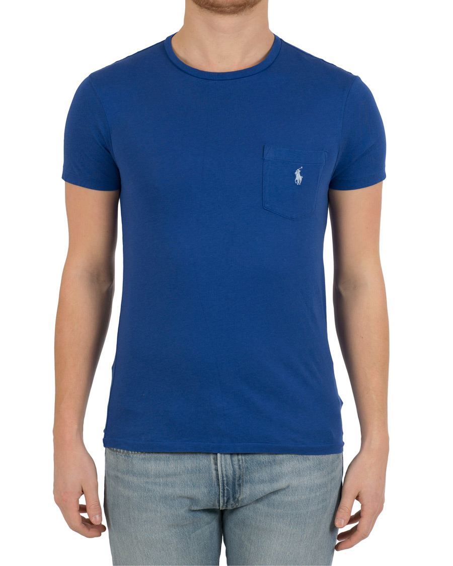 Heren | T-shirts | Polo Ralph Lauren | Custom Fit Pocket Crew Neck Tee Provincetown Blue