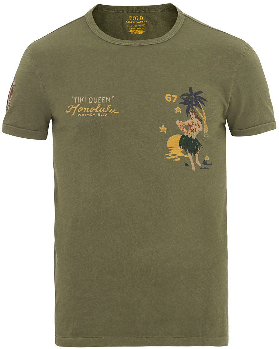 Homme | T-shirts | Polo Ralph Lauren | Hawaii Print Crew Neck Tee Defender Green