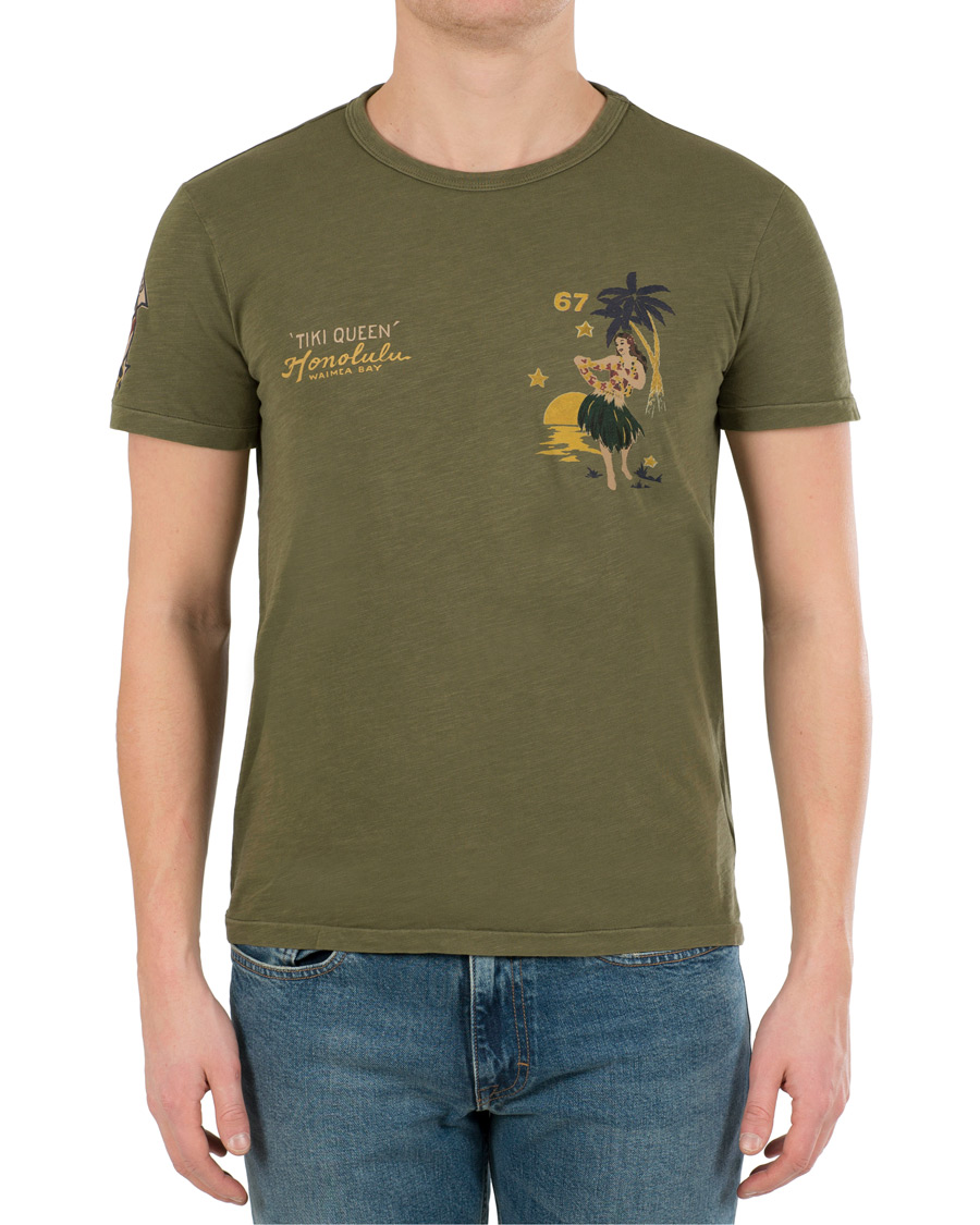 Homme | T-shirts | Polo Ralph Lauren | Hawaii Print Crew Neck Tee Defender Green