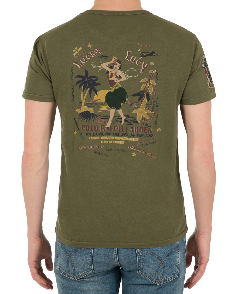 Homme | T-shirts | Polo Ralph Lauren | Hawaii Print Crew Neck Tee Defender Green