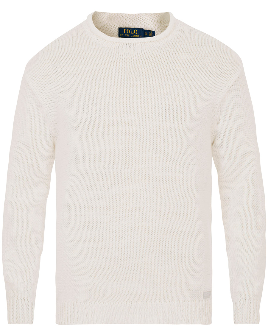 Homme | Pulls Et Tricots | Polo Ralph Lauren | Slub Knitted Crew Neck White