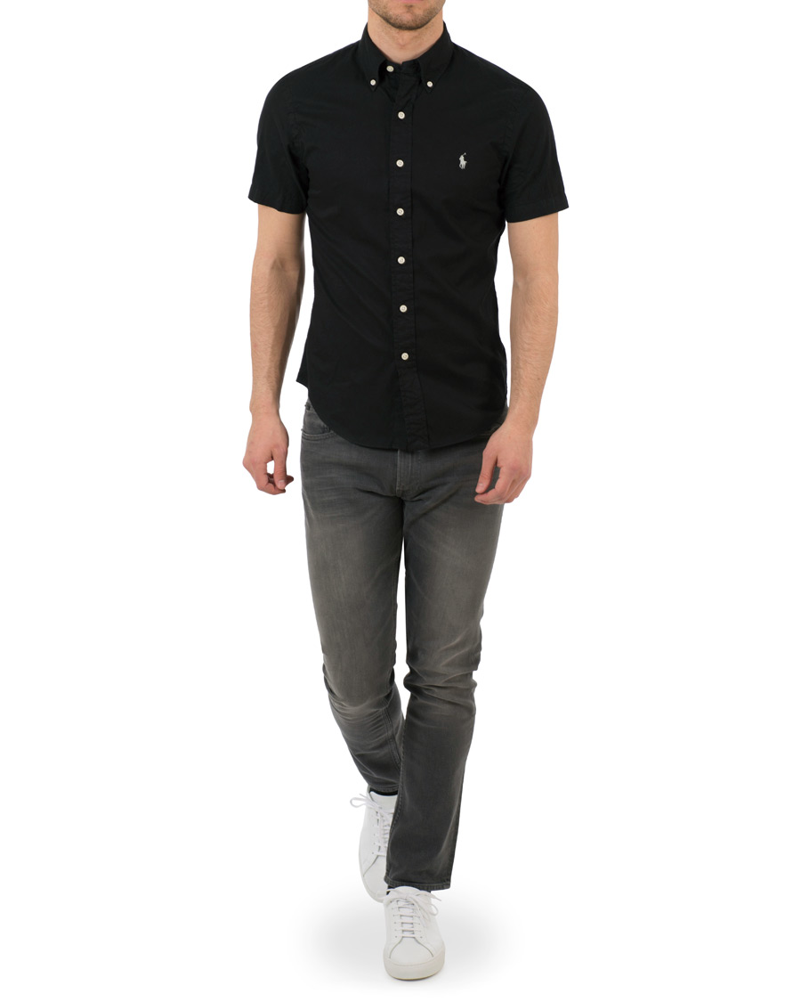 Heren | Overhemden | Polo Ralph Lauren | Slim Fit Button Down Short Sleeve Shirt Polo Black